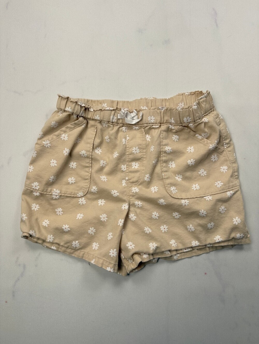 Wonder Nation Printed Shorts Beige 2010s Minimalist - Girls L (10-12)